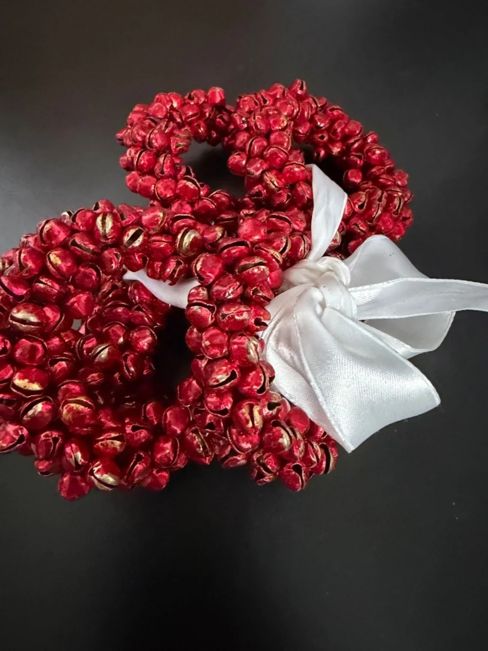 Two Sets of Bell Napkin Rings 6 Red & 6 Silver and Gold